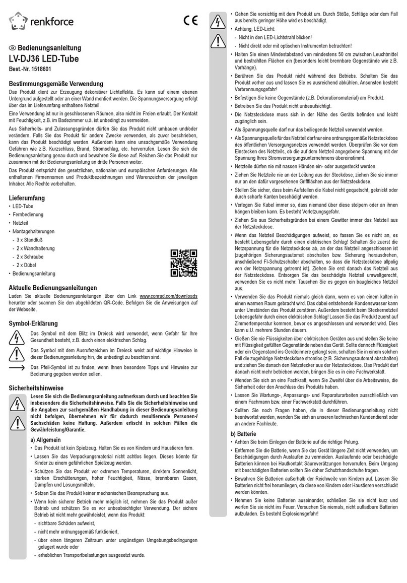 Renkforce LV-DJ36 User manual