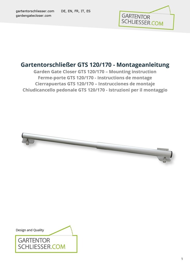 Gartentorschliesser.com GTS 120 Mounting instruction