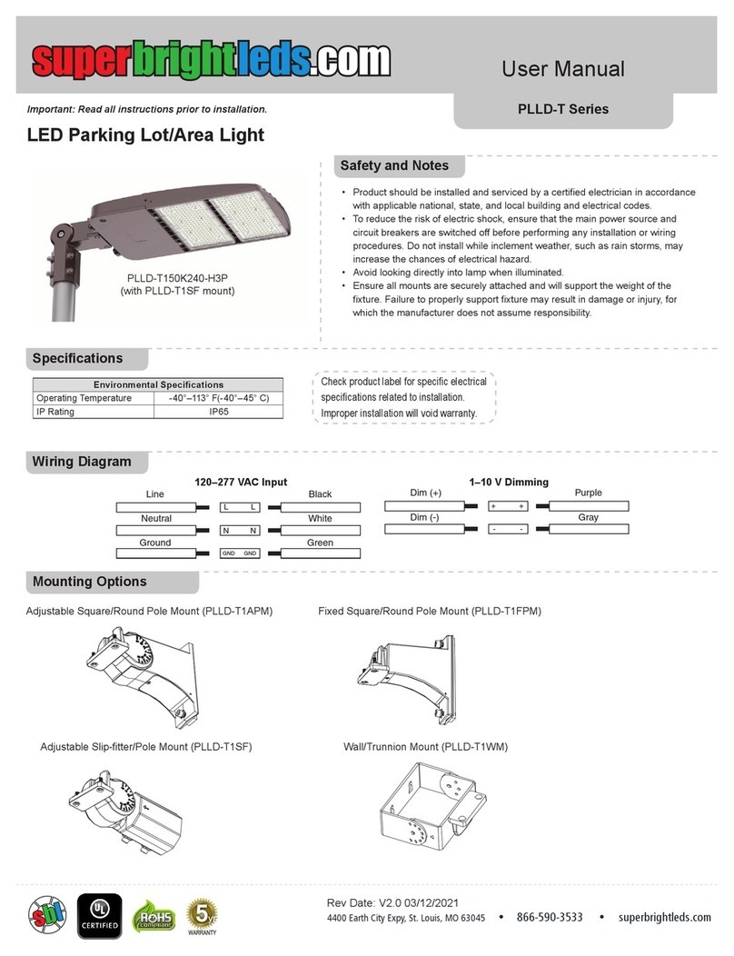 SuperLightingLED PLLD-T Series user manual