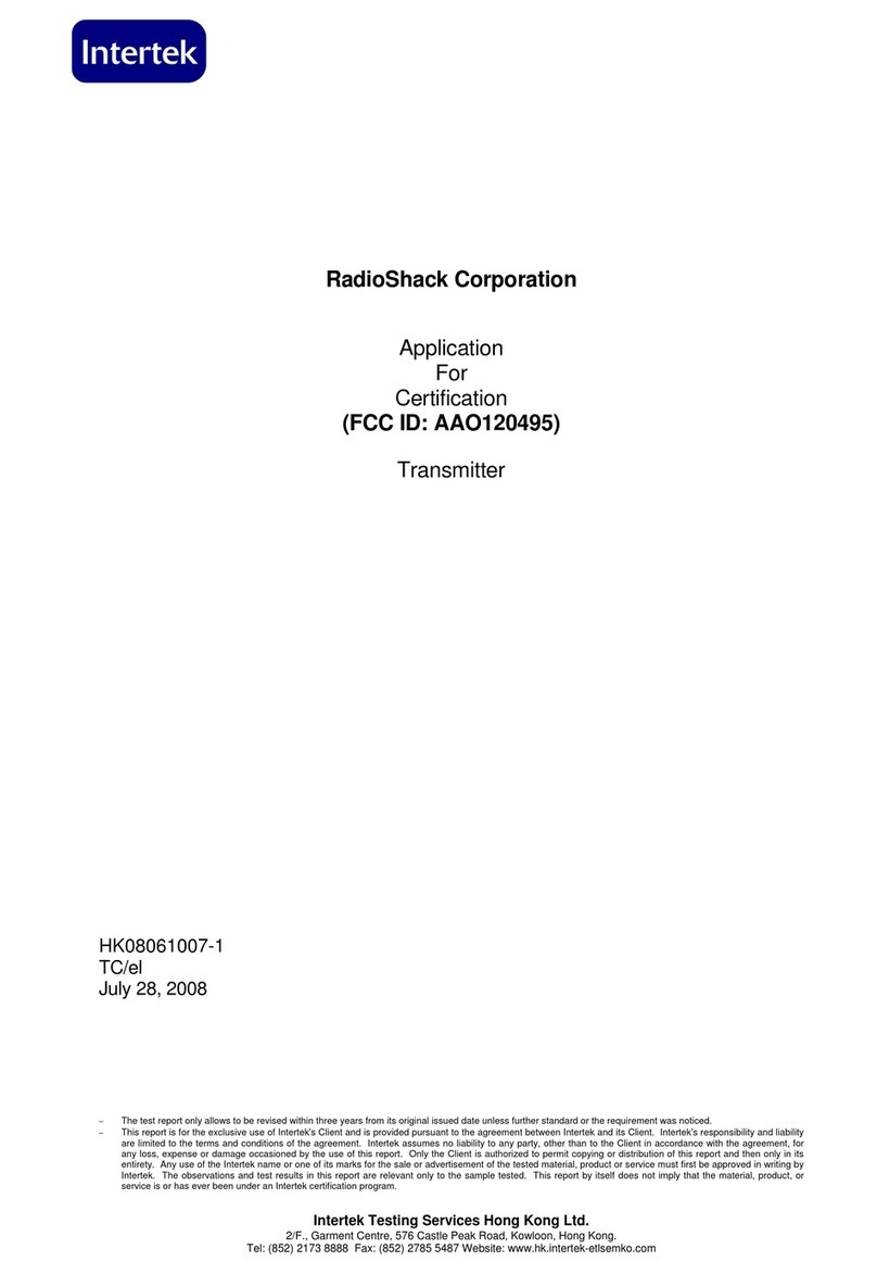 Radio Shack AA0120495 User guide