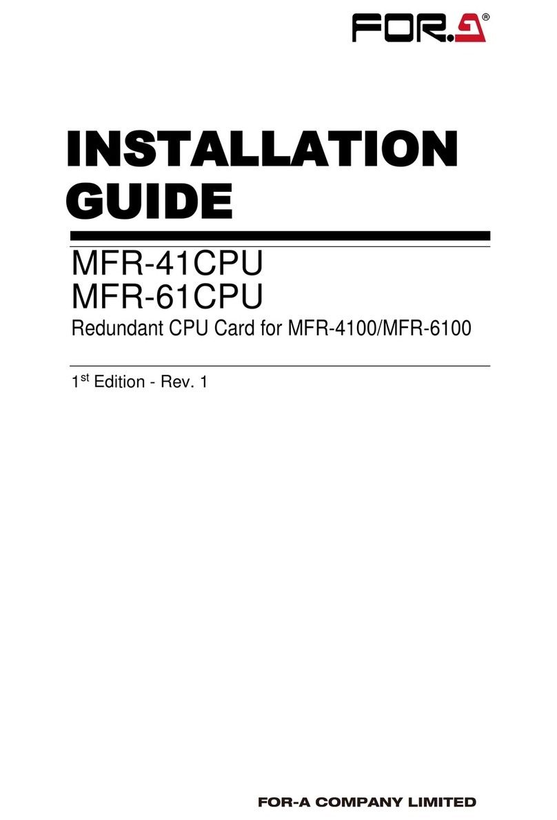 FOR-A MFR-41CPU installation guide