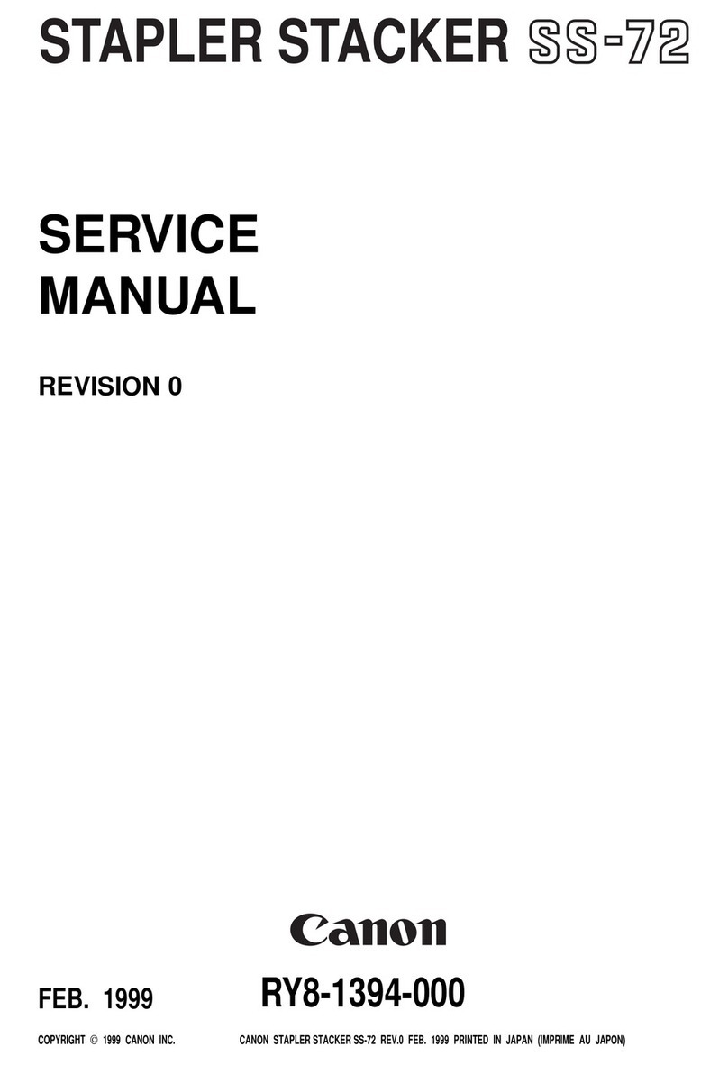 Canon STAPLER STACKER SS-72 Service manual