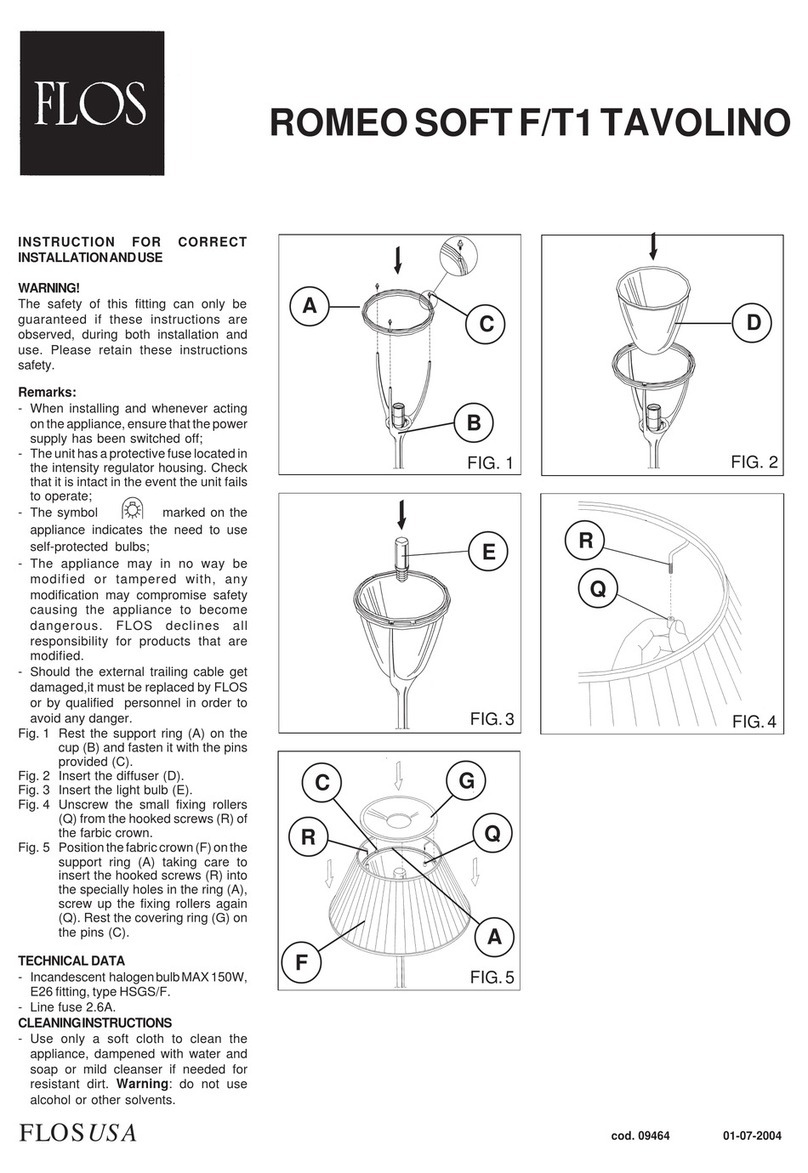 FLOS ROMEO SOFT F/T1 TAVOLINO User manual FLOS ROMEO SOFT F/T1 TAVOLINO User manual
