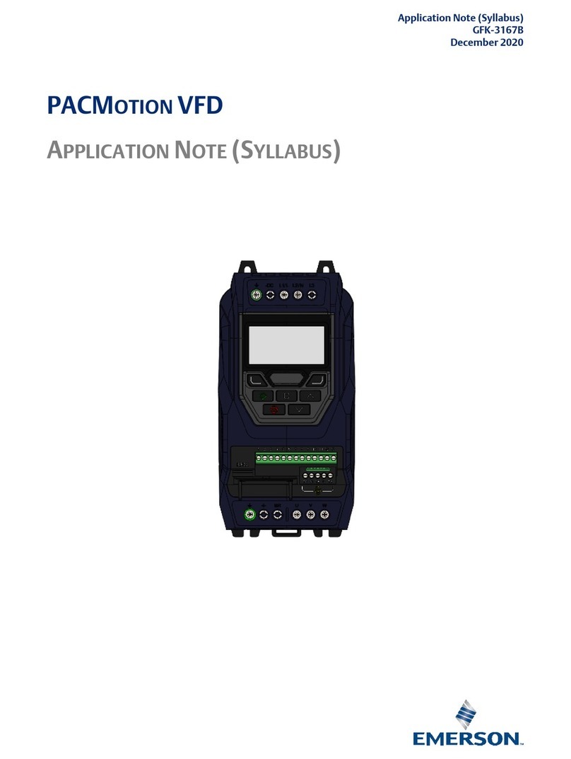 Emerson PACMOTION VFD Installation and operating instructions Emerson PACMOTION VFD Installation and operating instructions