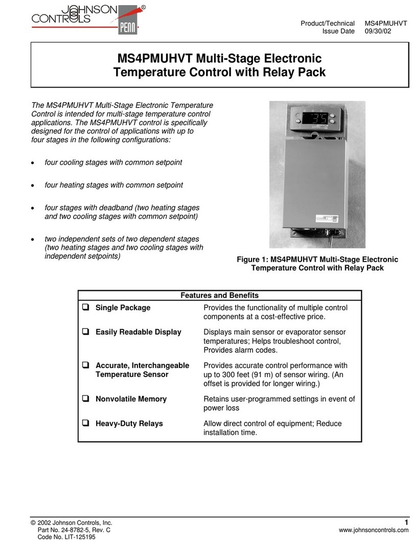 Johnson Controls MS4PMUHVT User manual