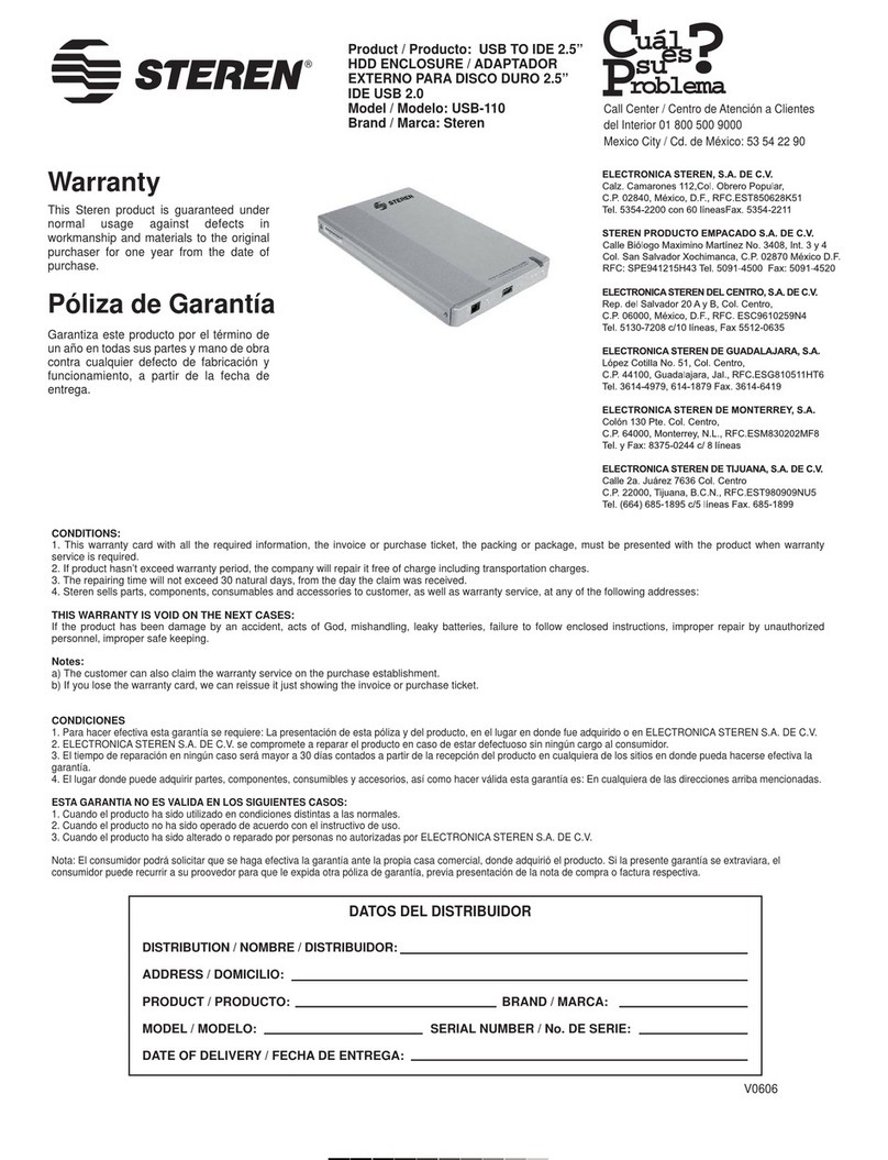 Steren USB-110 User manual