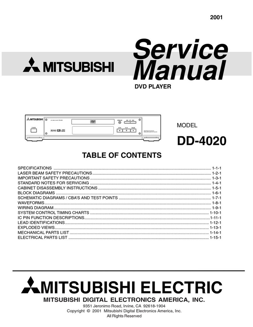 Mitsubishi Electric DD-4020 User manual Mitsubishi Electric DD-4020 User manual