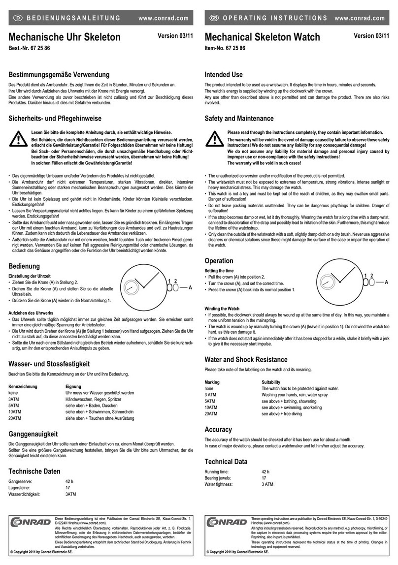 Conrad 67 25 86 operating instructions