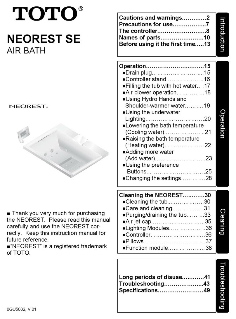 Toto NEOREST SE manual Toto NEOREST SE manual