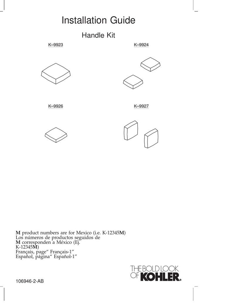 Kohler K-9923 User manual