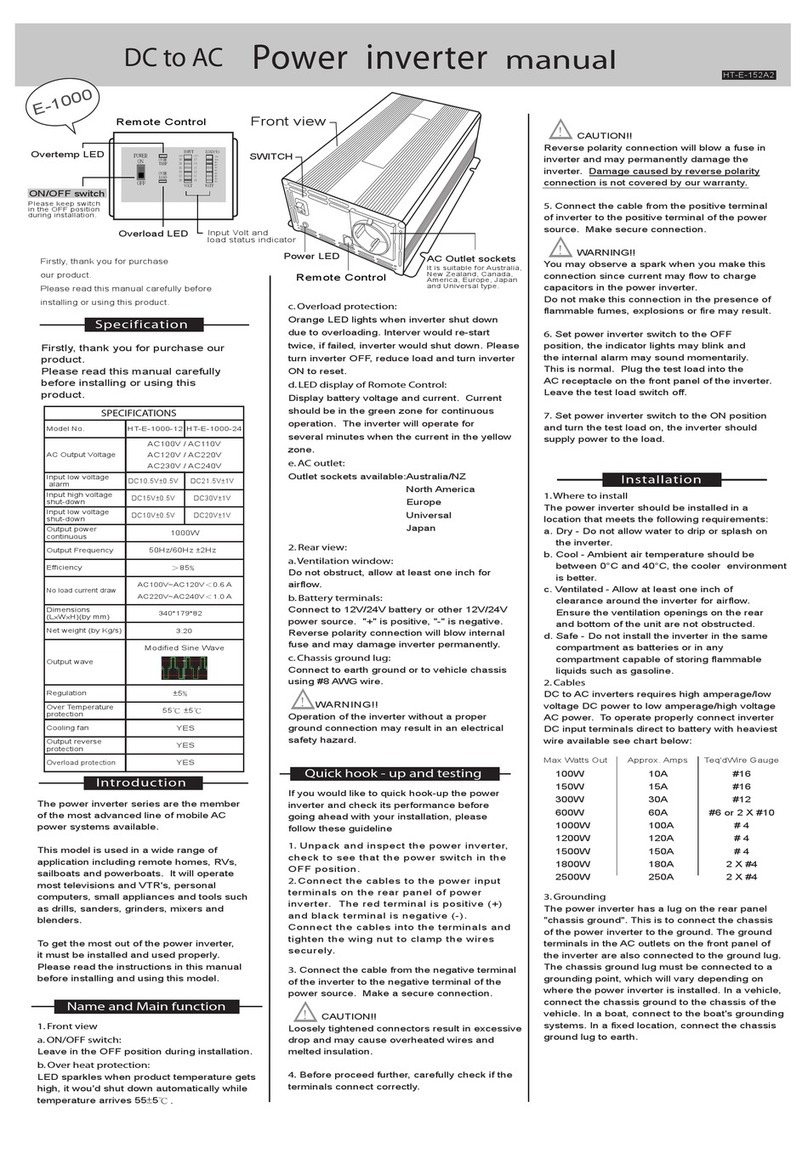 Cru Power E-1000 User manual