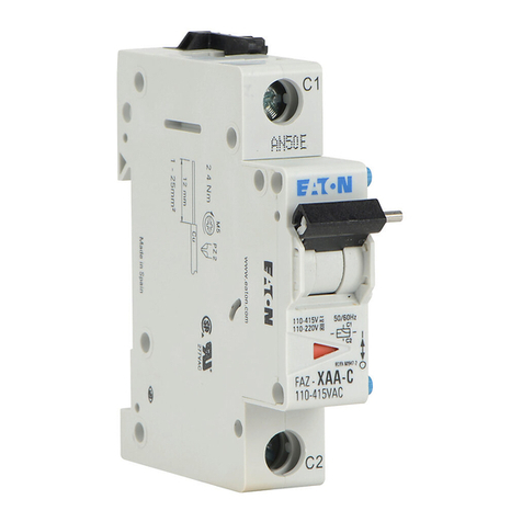 Eaton FAZ-XAA Series installation instructions