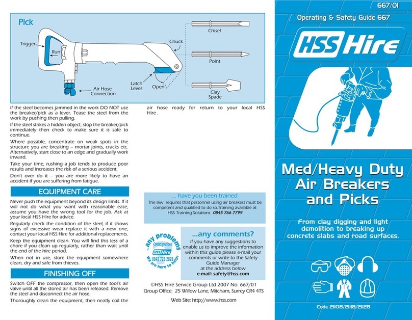 HSS Hire 667/01 Operating & safety guide