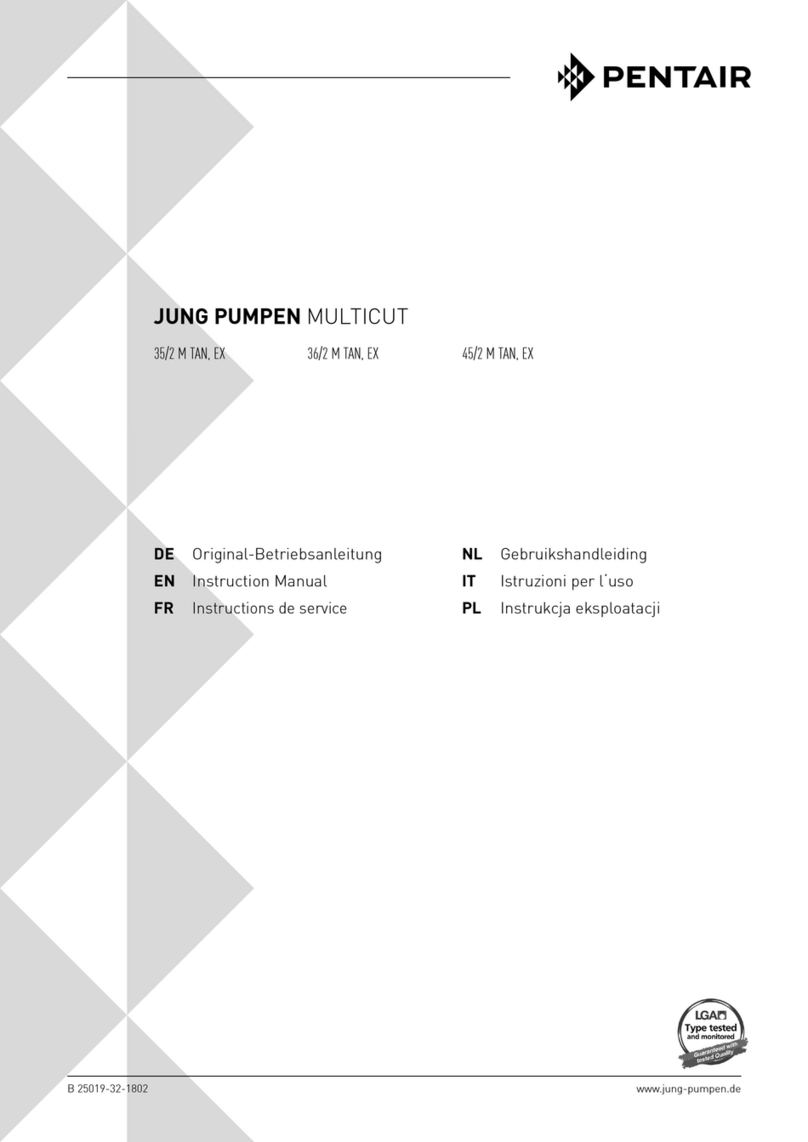 Pentair JUNG PUMPEN MULTICUT 35/2 M Tan, EX User manual