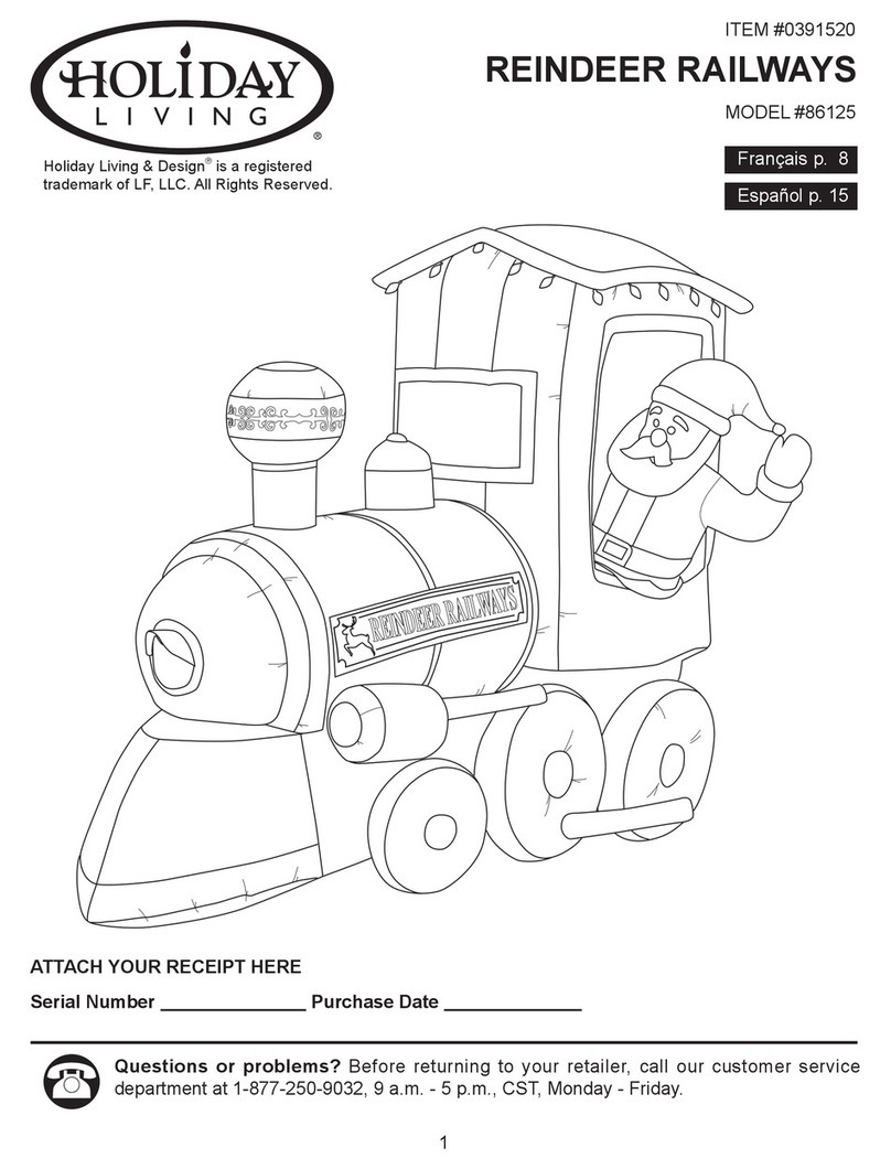 LF Holiday Living & Design 86125 manual