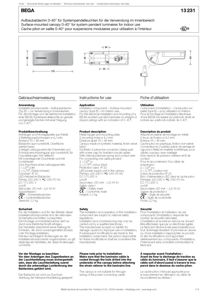 BEGA 13 231 Instructions for use