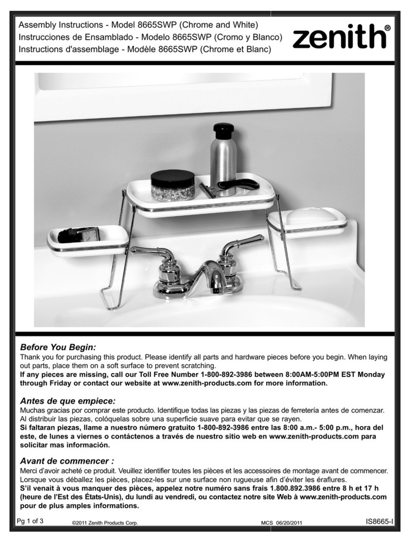 Zenith 8665SWP User manual
