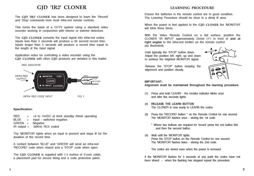 GJD IR2 quick start guide