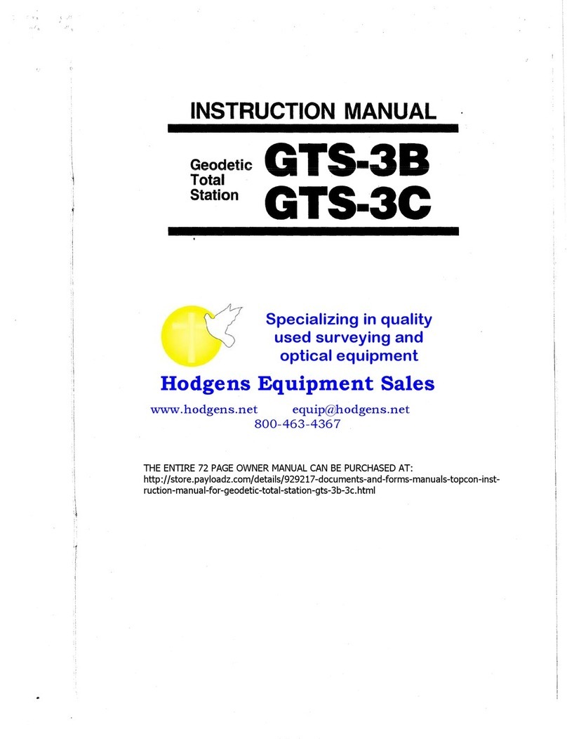 Topcon GTS-3B User manual