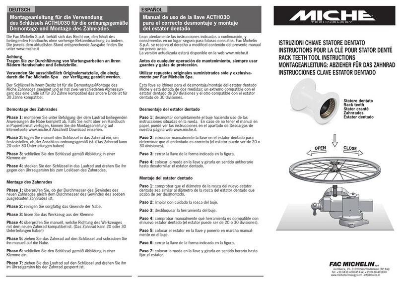 Miche ACTHU030 User manual