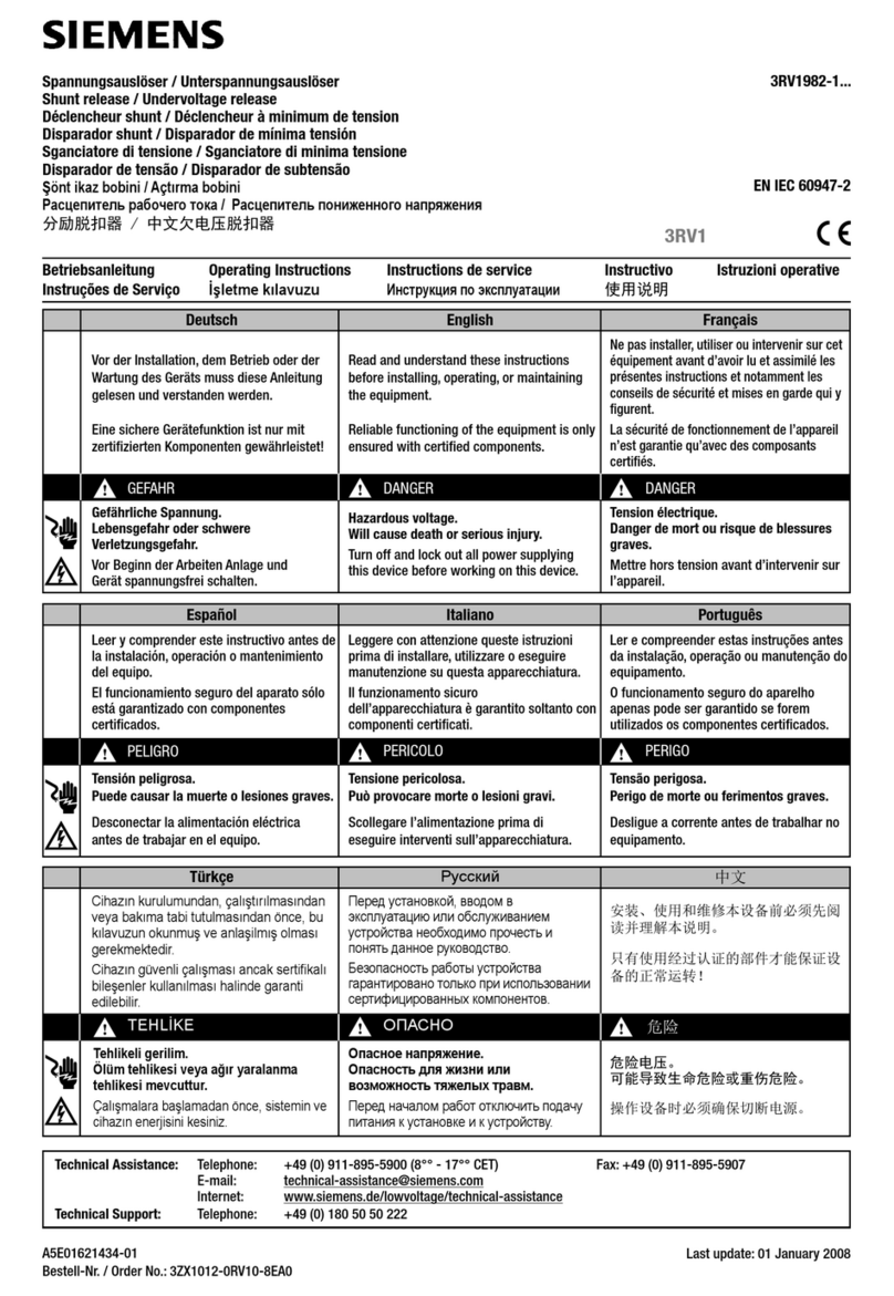 Siemens 3RV1.6 User manual
