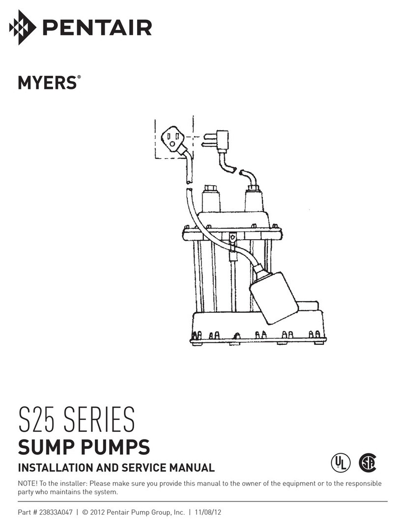 Pentair MYERS S25 Series Manual