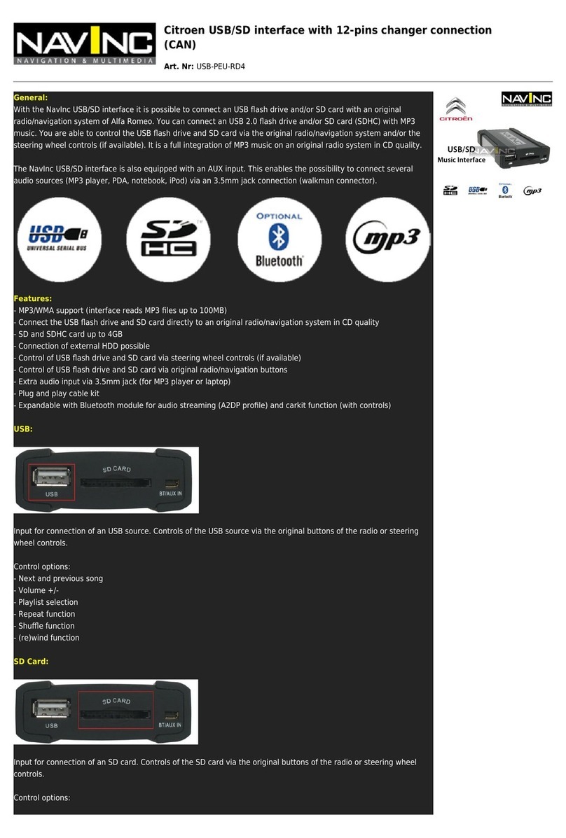 NavInc USB-PEU-RD4 user manual