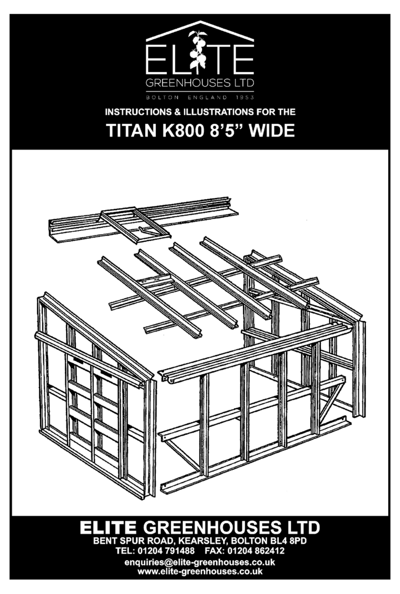 Elite Greenhouses TITAN K800 Instructions & Illustrations