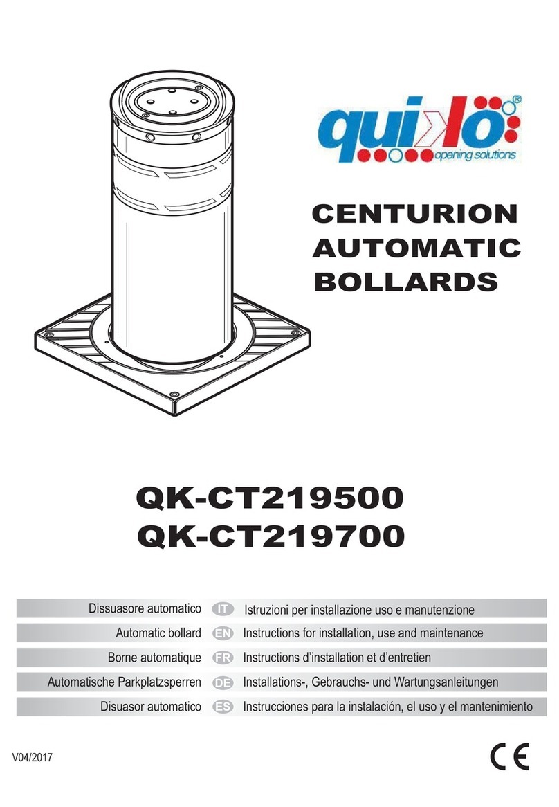 Quilo QK-CT219500 Instructions for installation, use and maintenance