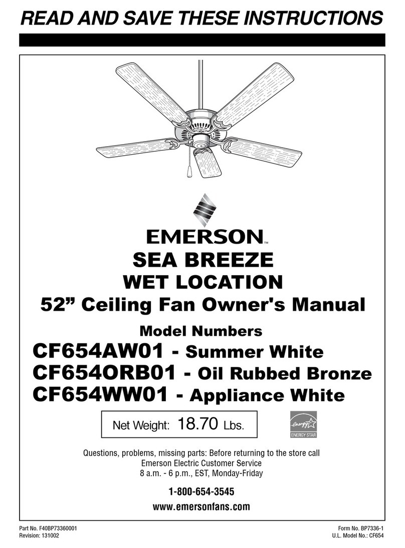 Emerson CF654AW01 User manual