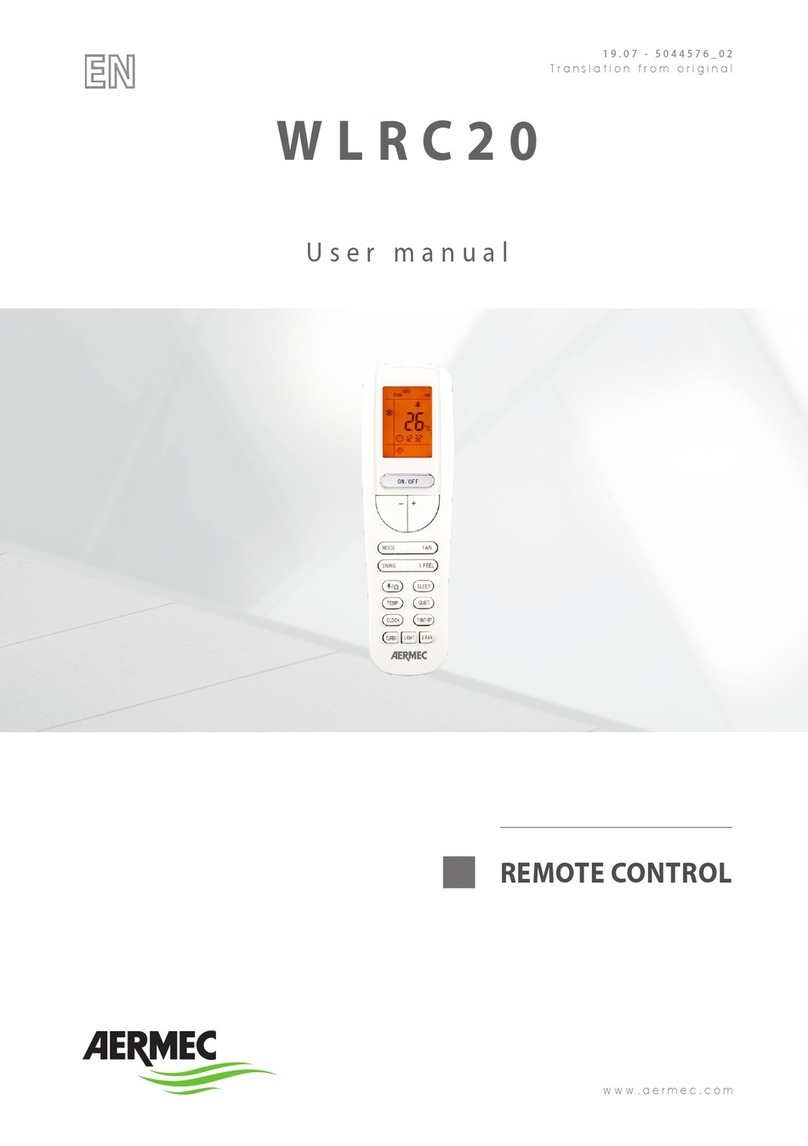 AERMEC WLRC20 User manual