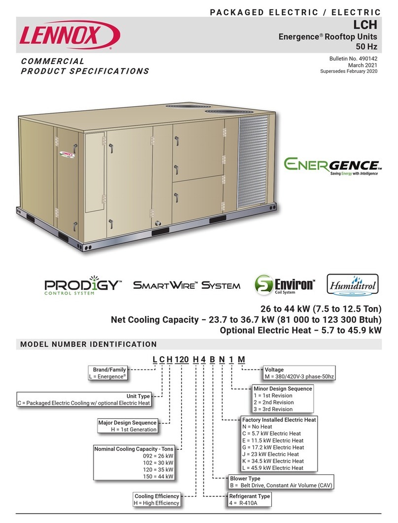Lennox Energence LCH User manual