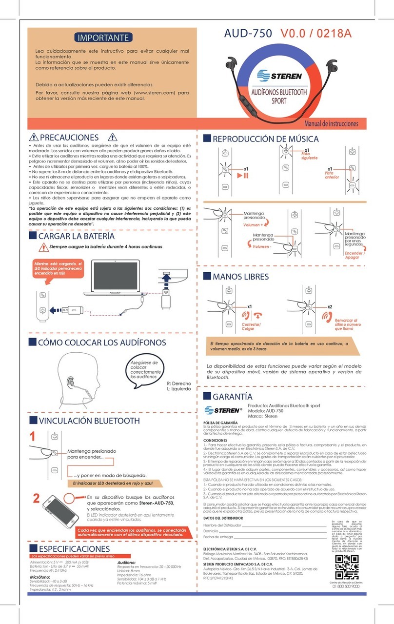 Steren AUD-75 instruction manual
