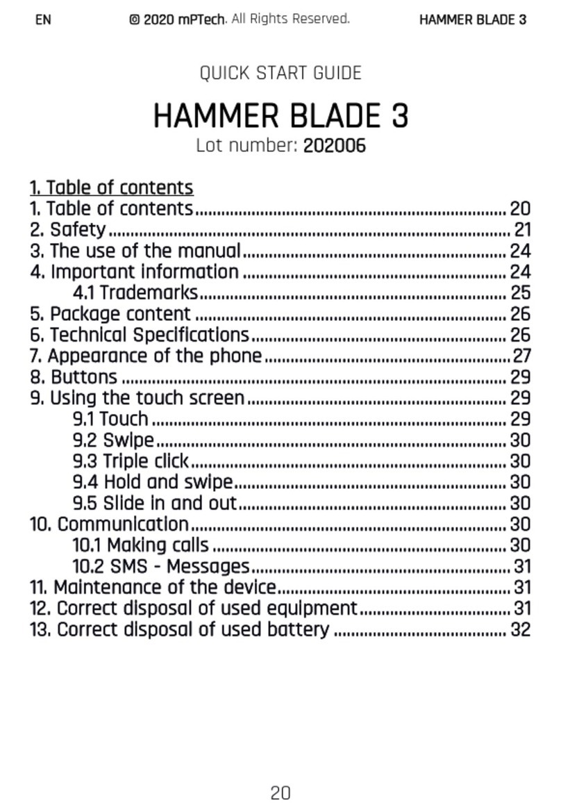 mPTech HAMMER BLADE 3 User manual