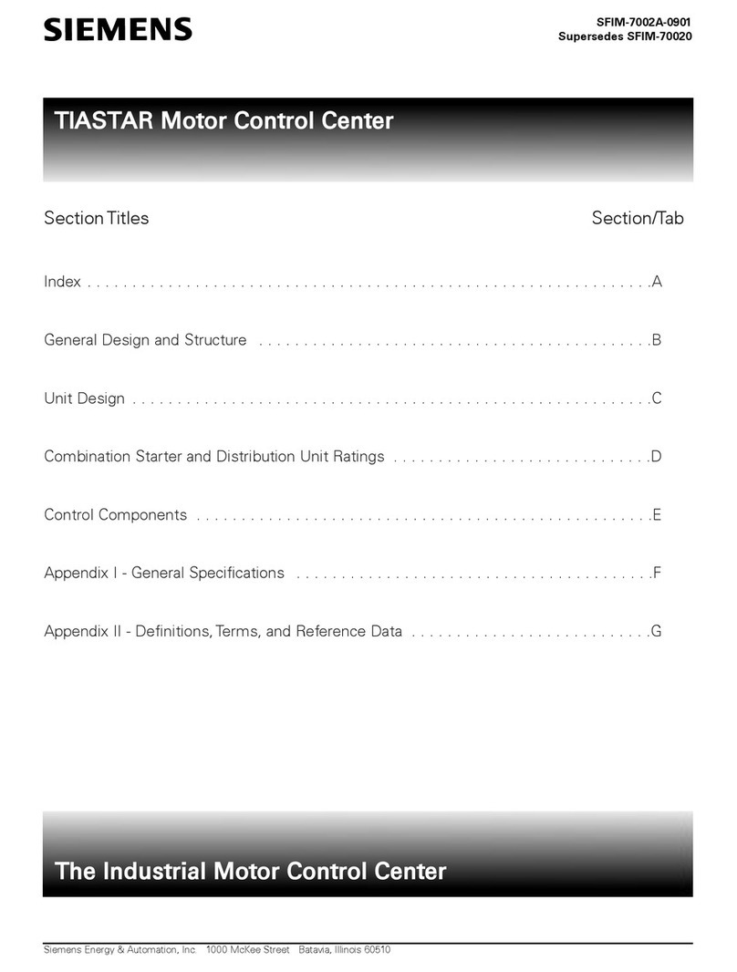 Siemens TIASTAR SFIM-7002A-0901 User manual