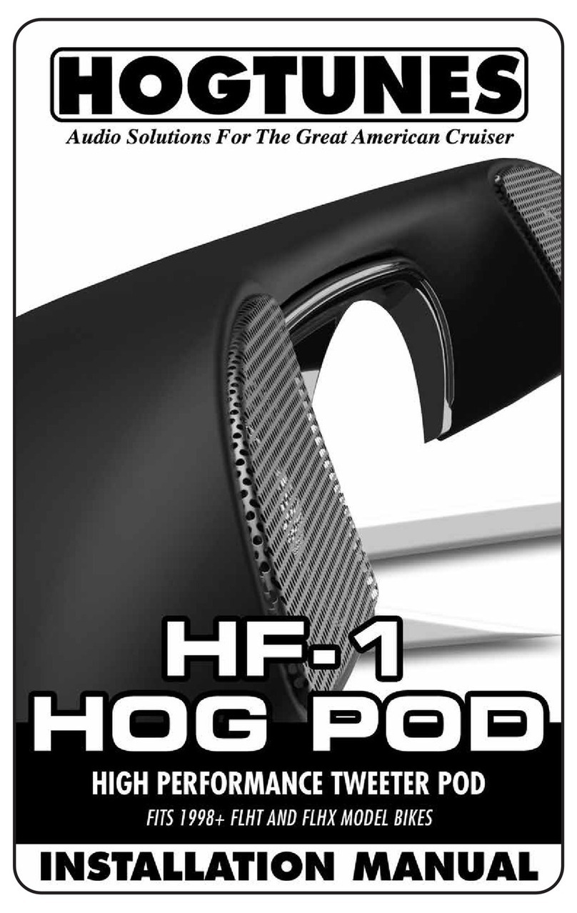 Hogtunes HF-1 HOG POD installation instructions