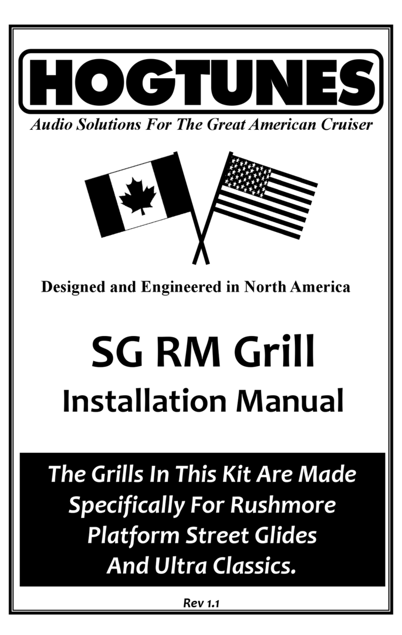 Hogtunes SG RM Grill installation manual