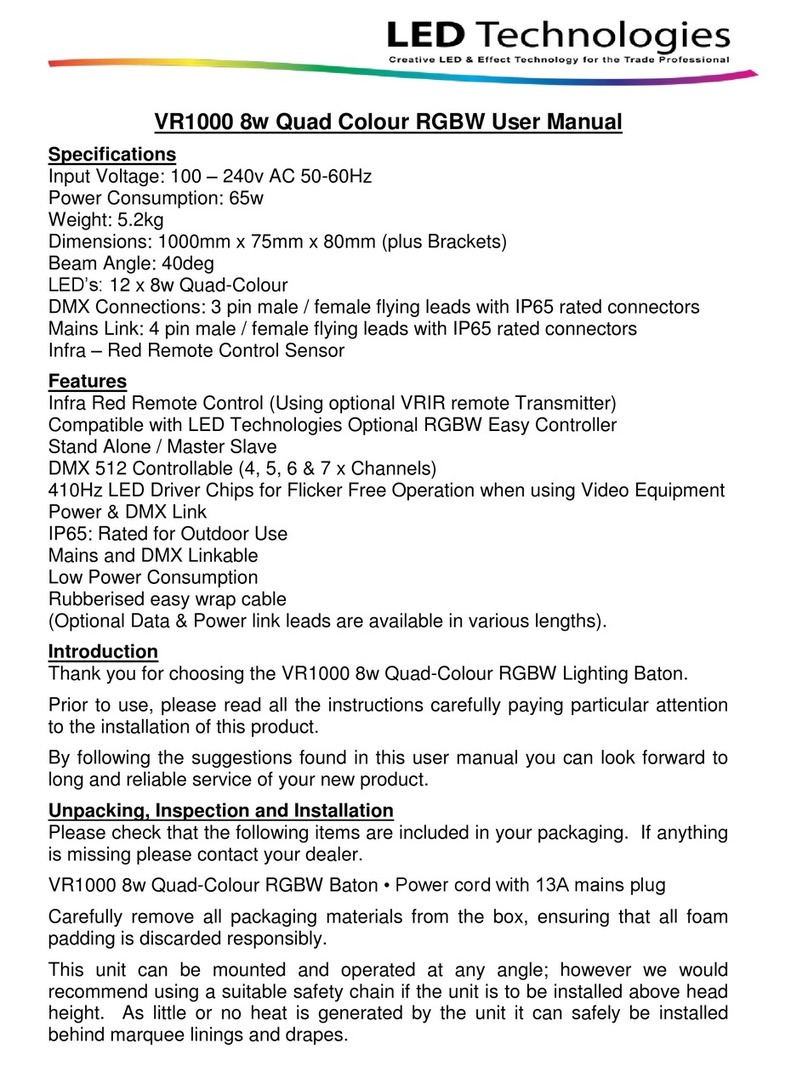 LED Technologies VR1000 user manual LED Technologies VR1000 user manual