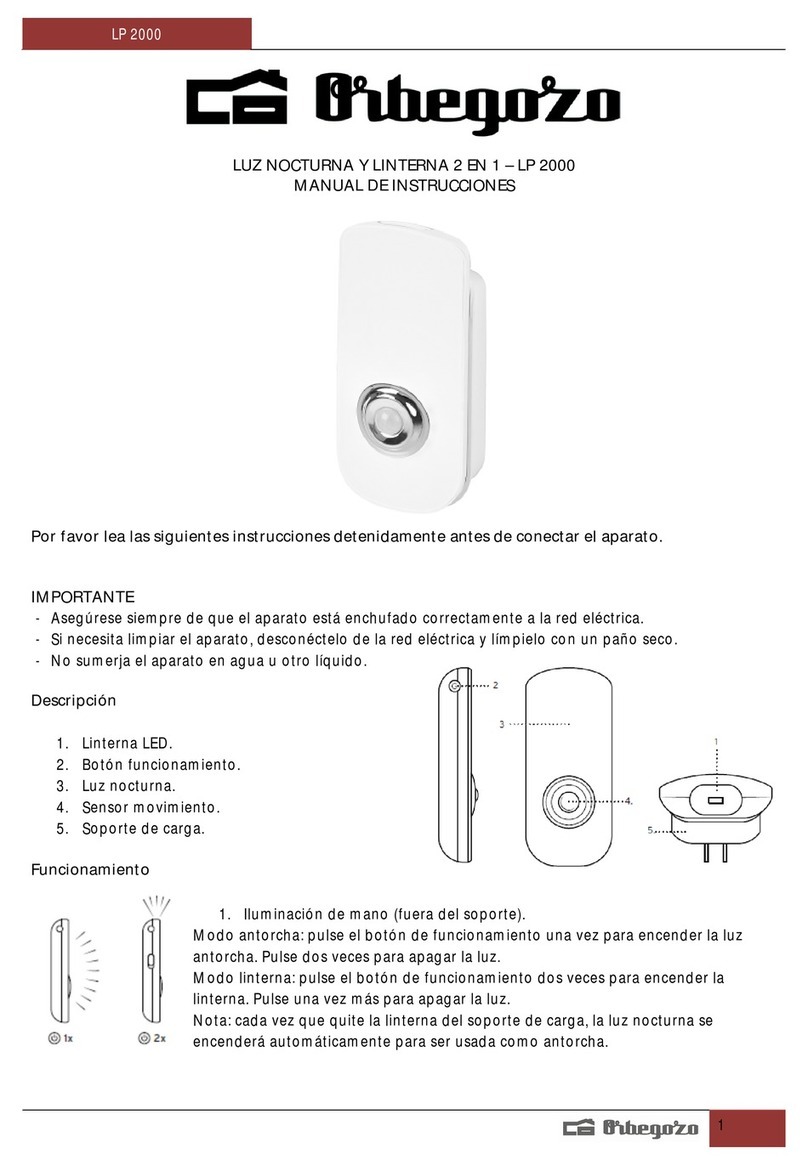 Orbegozo LP 2000 instruction manual