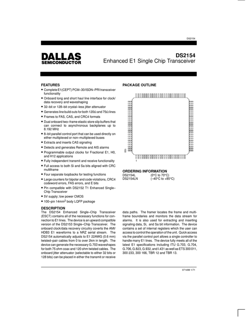 Dallas Semiconductor DS2154 manual