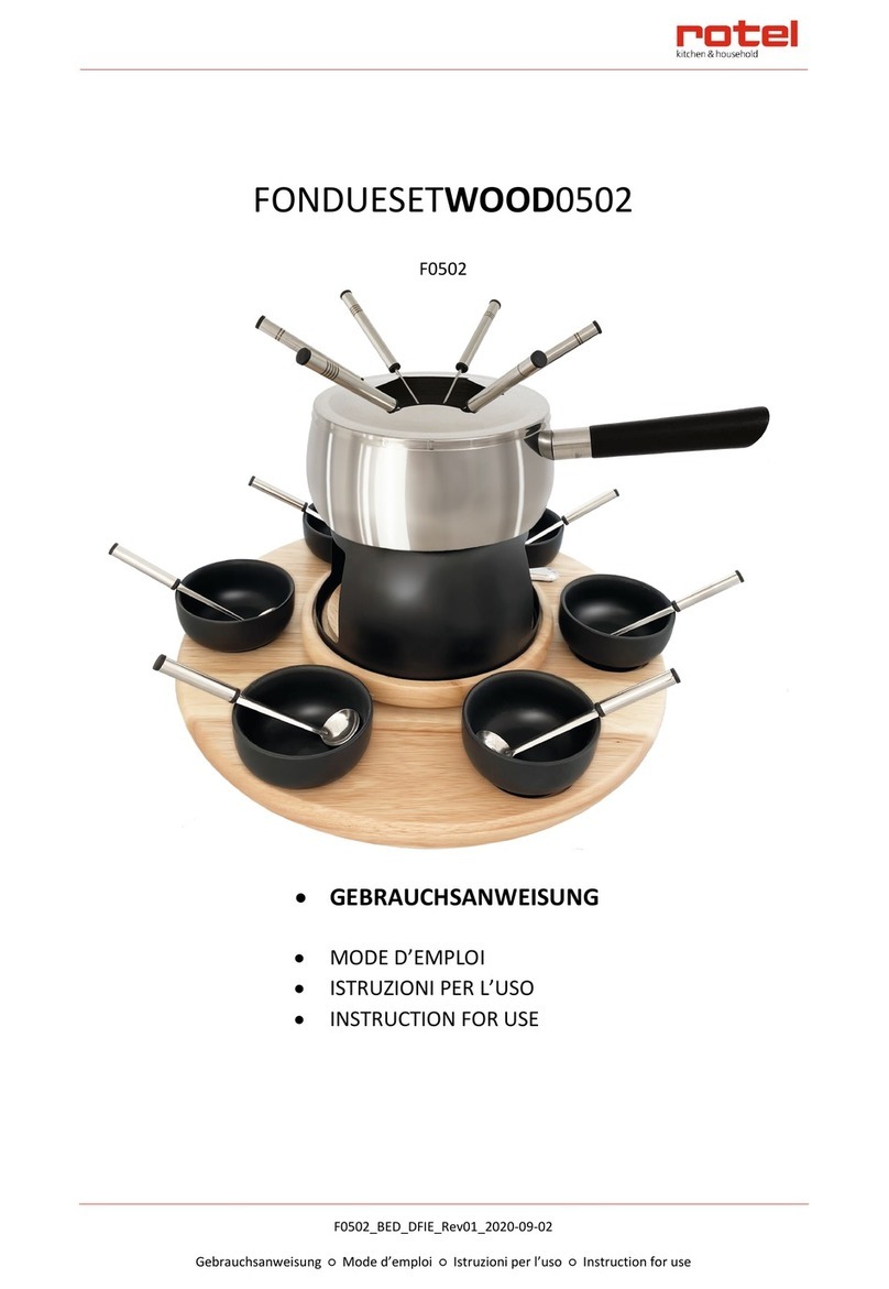 Rotel FONDUESETWOOD0502 User manual