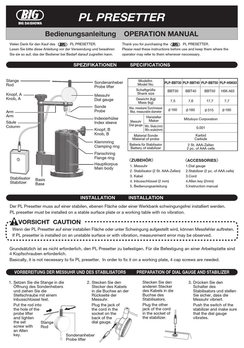 BIG PLP-BBT30 Operation manual
