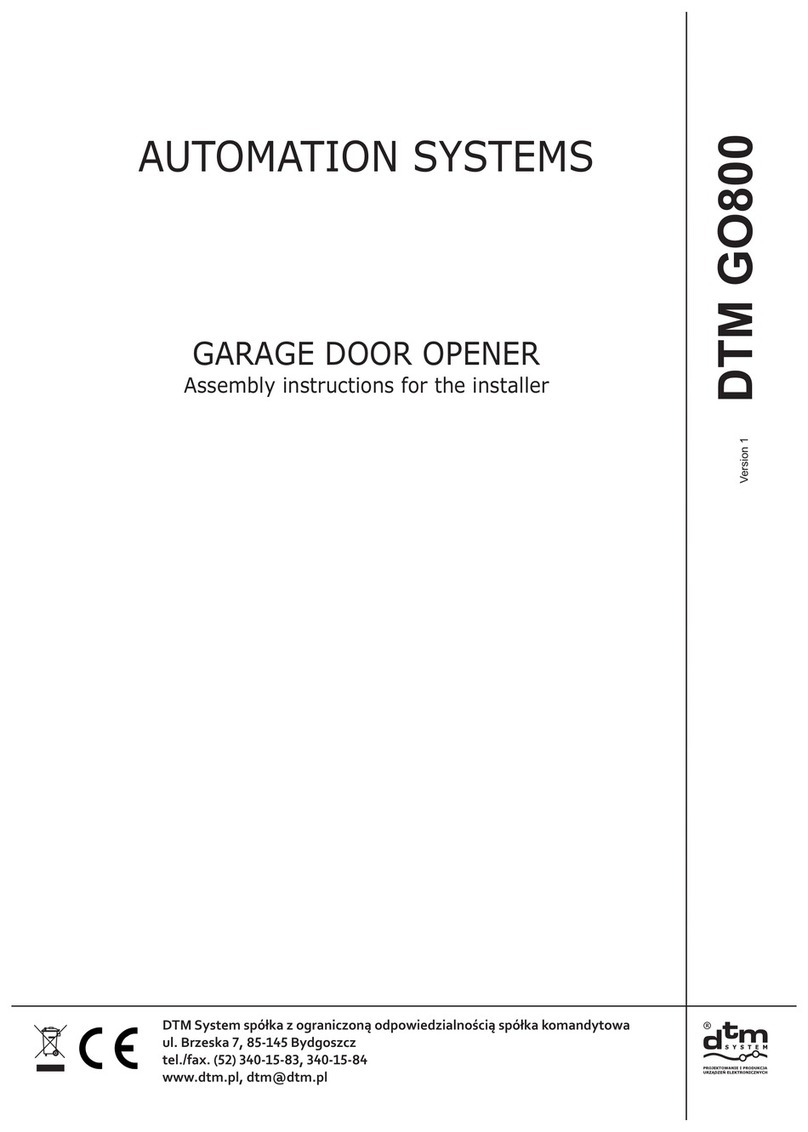 DTM System DTM GO800 Assembly instructions