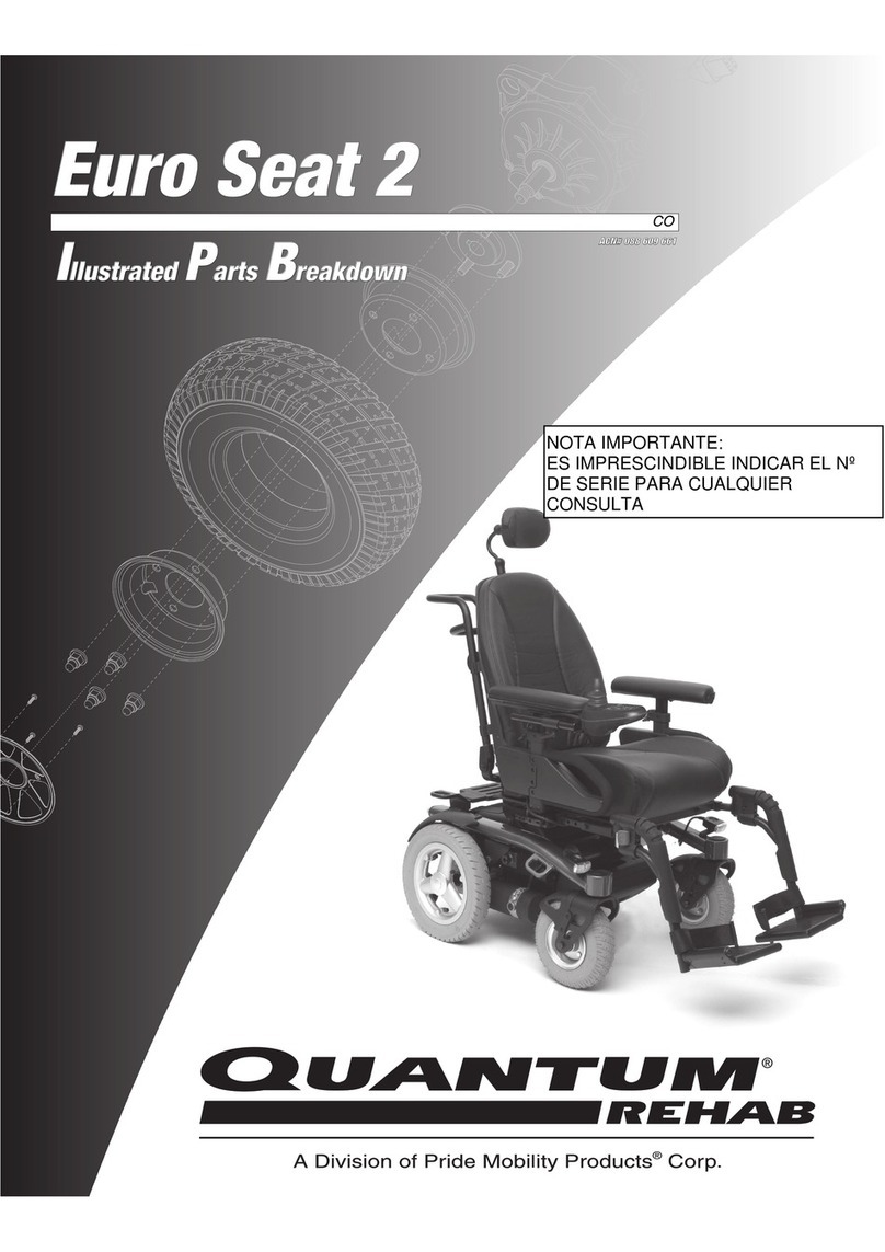 Pride Mobility QUANTUM REHAB Euro Seat 2 User manual Pride Mobility QUANTUM REHAB Euro Seat 2 User manual