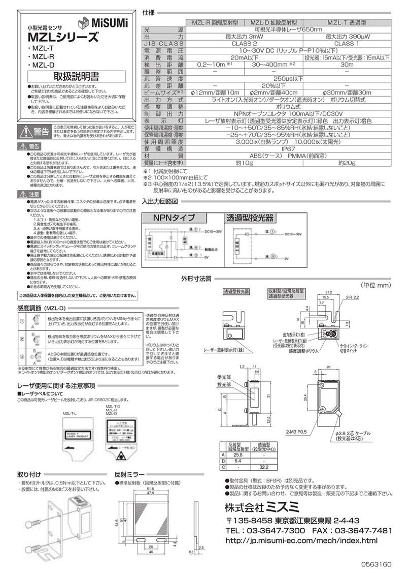 MISUMI MZL Series instruction manual