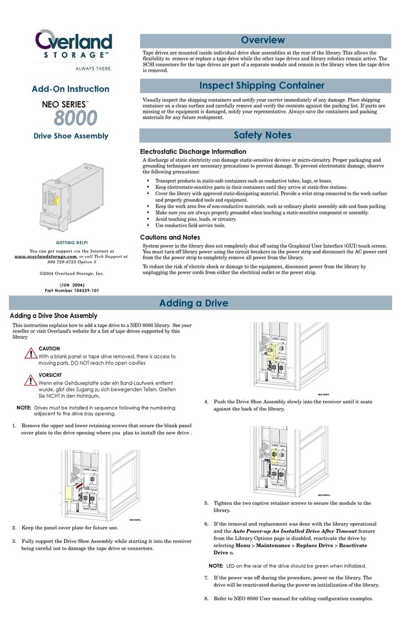Overland Storage NEO Series User manual Overland Storage NEO Series User manual