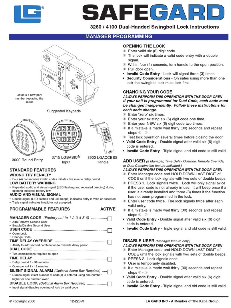 LG SAFEGARD 3260 instructions