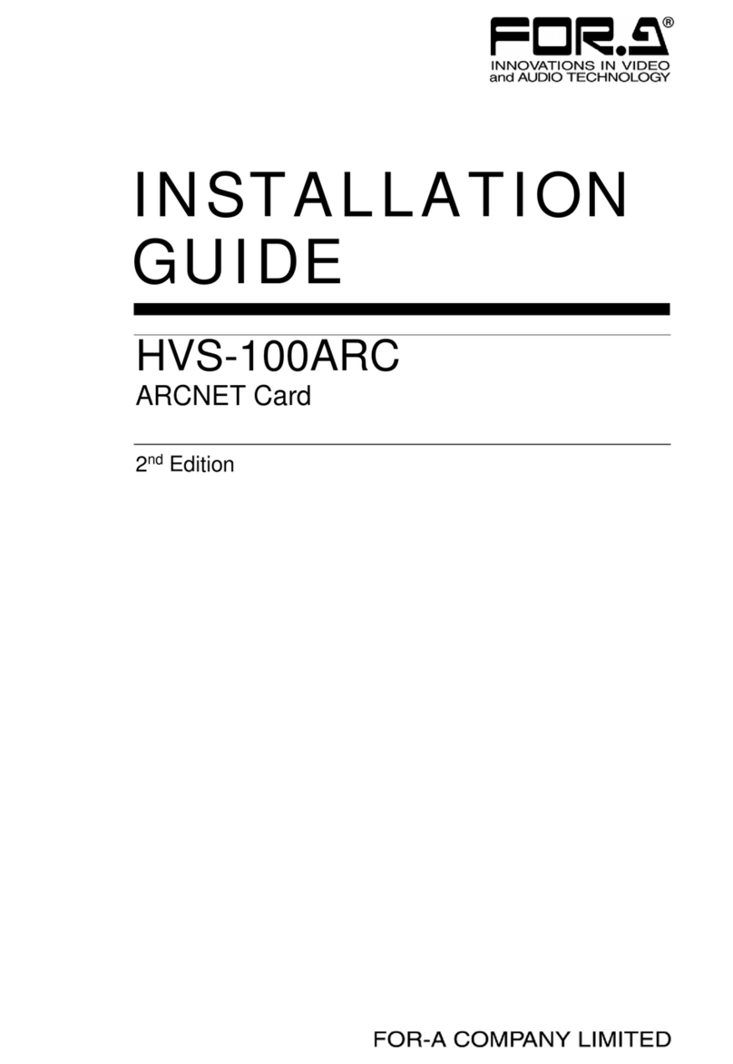 FOR-A HVS-100ARC installation guide