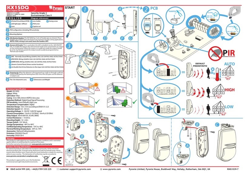 Pyronix KX15DQ User manual