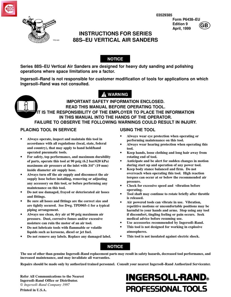 Ingersoll-Rand 88S-EU Series User manual Ingersoll-Rand 88S-EU Series User manual